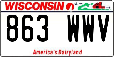 WI license plate 863WWV