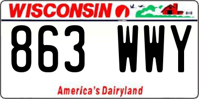 WI license plate 863WWY