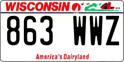 WI license plate 863WWZ
