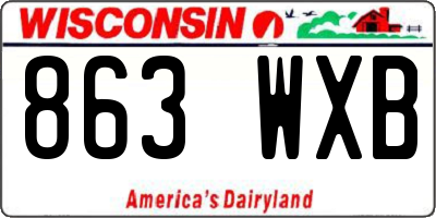 WI license plate 863WXB