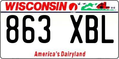 WI license plate 863XBL