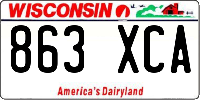 WI license plate 863XCA