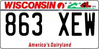 WI license plate 863XEW