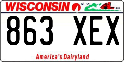 WI license plate 863XEX