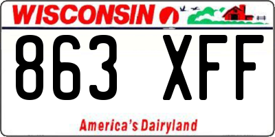 WI license plate 863XFF