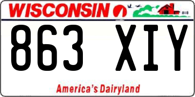 WI license plate 863XIY