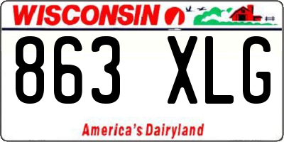WI license plate 863XLG