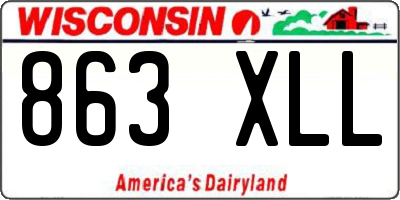 WI license plate 863XLL