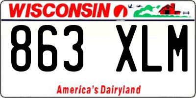 WI license plate 863XLM