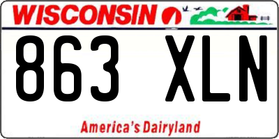 WI license plate 863XLN