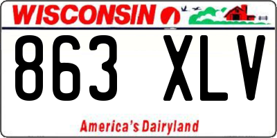 WI license plate 863XLV