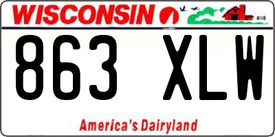 WI license plate 863XLW