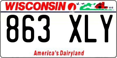 WI license plate 863XLY