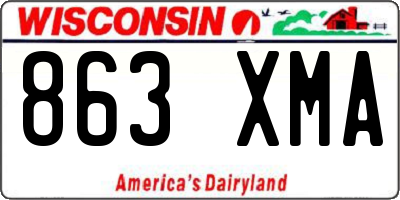 WI license plate 863XMA