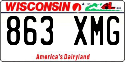 WI license plate 863XMG
