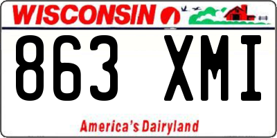 WI license plate 863XMI
