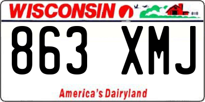 WI license plate 863XMJ
