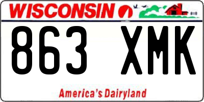 WI license plate 863XMK