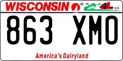 WI license plate 863XMO