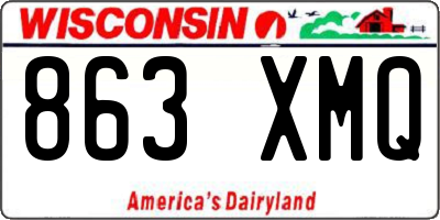 WI license plate 863XMQ