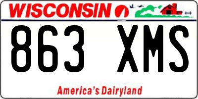 WI license plate 863XMS