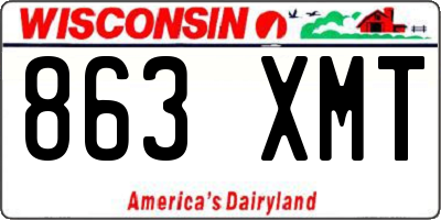 WI license plate 863XMT