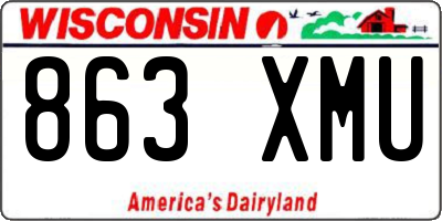 WI license plate 863XMU