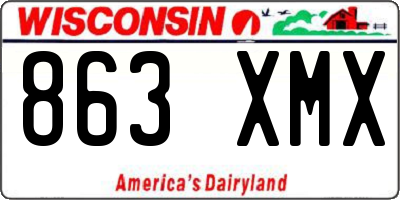 WI license plate 863XMX