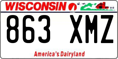 WI license plate 863XMZ