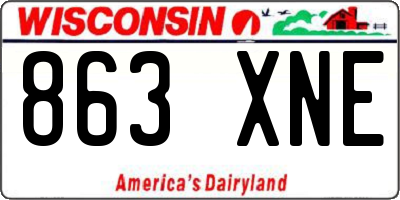 WI license plate 863XNE