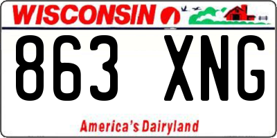 WI license plate 863XNG