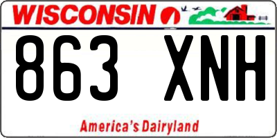 WI license plate 863XNH