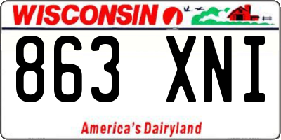 WI license plate 863XNI