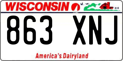 WI license plate 863XNJ