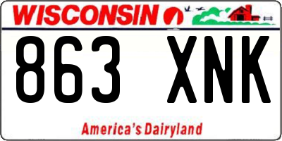 WI license plate 863XNK