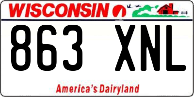 WI license plate 863XNL