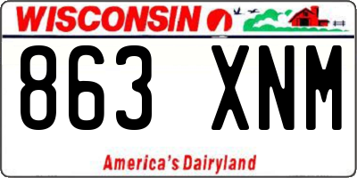 WI license plate 863XNM