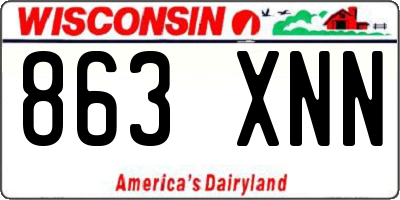 WI license plate 863XNN