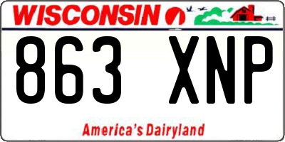 WI license plate 863XNP