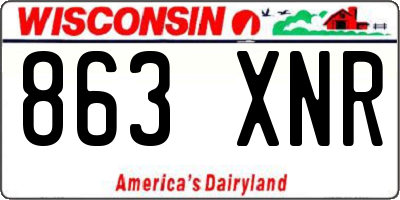 WI license plate 863XNR