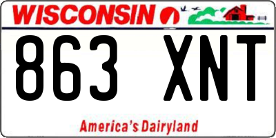 WI license plate 863XNT
