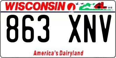 WI license plate 863XNV