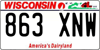 WI license plate 863XNW