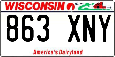 WI license plate 863XNY