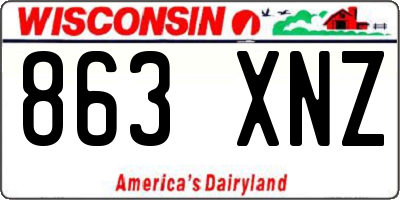 WI license plate 863XNZ