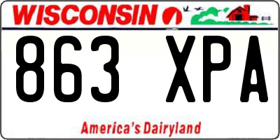 WI license plate 863XPA