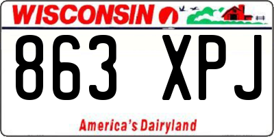 WI license plate 863XPJ