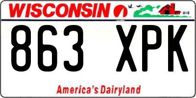 WI license plate 863XPK