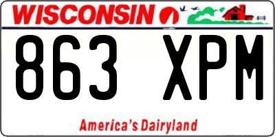 WI license plate 863XPM