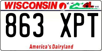 WI license plate 863XPT